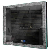 Specchio LED Quadrato | Pulsanti touch | Funzione anti-appannamento | Luce bianca fredda - Reyze Serie Simetria Modello 6